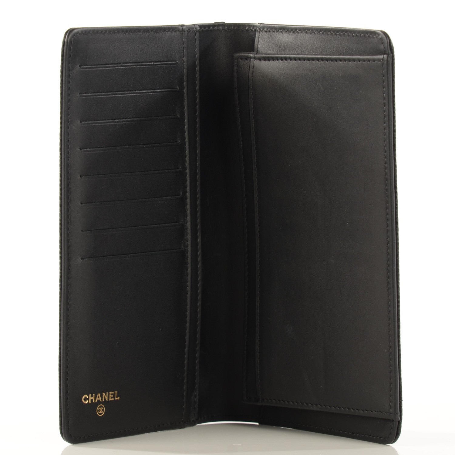 Chanel Caviar Timeless CC Yen Wallet Black 5 of 8