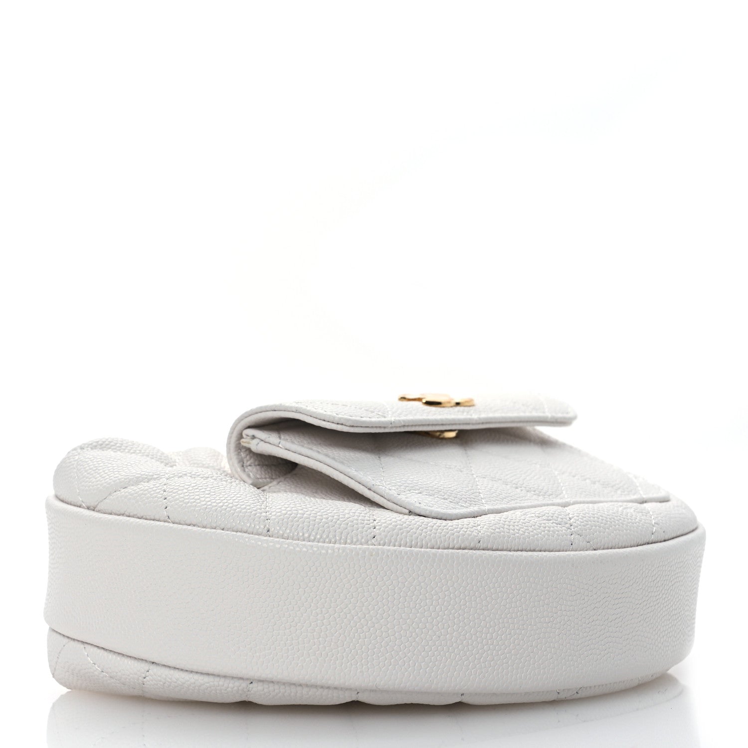 Chanel Caviar Quilted Polly Pocket Pouch Hobo White 4 of 12