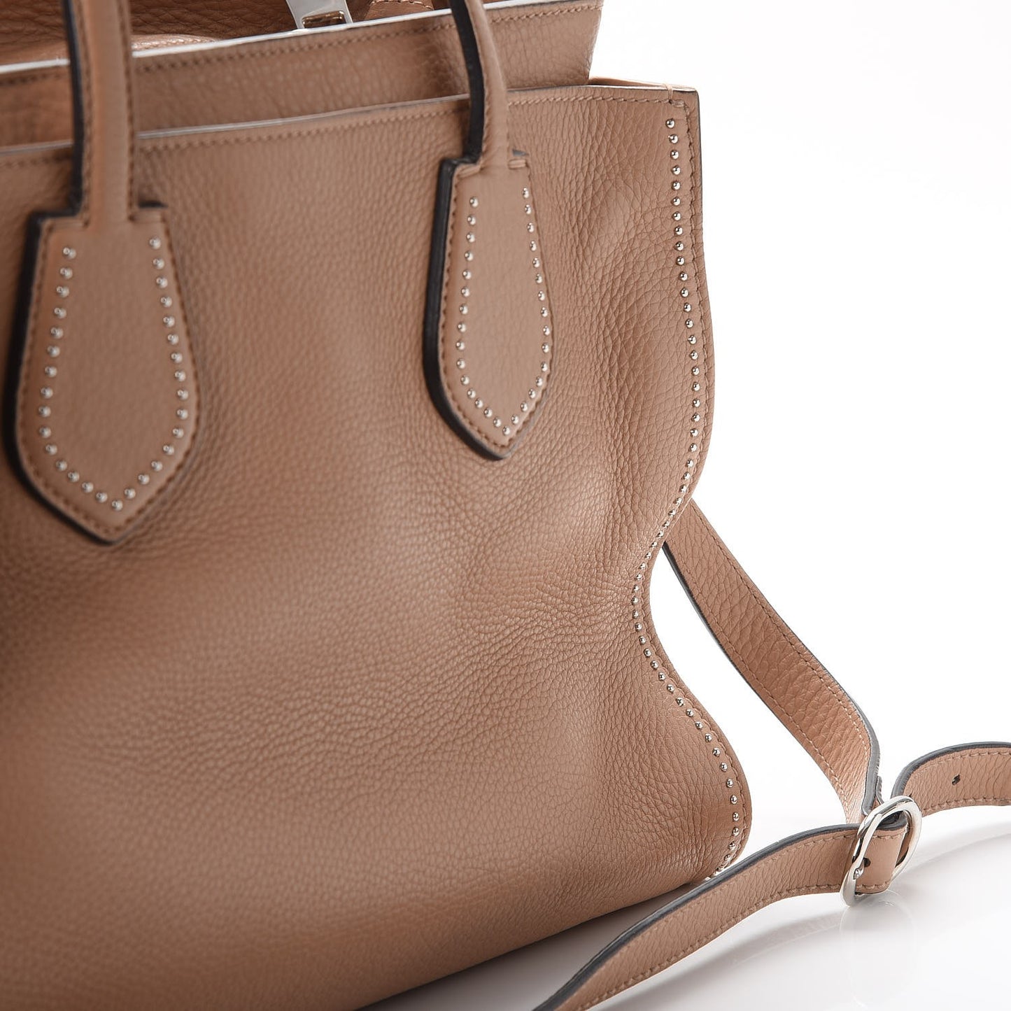 Cellarius Calfskin Ramble Studded Layered Tote Camelia