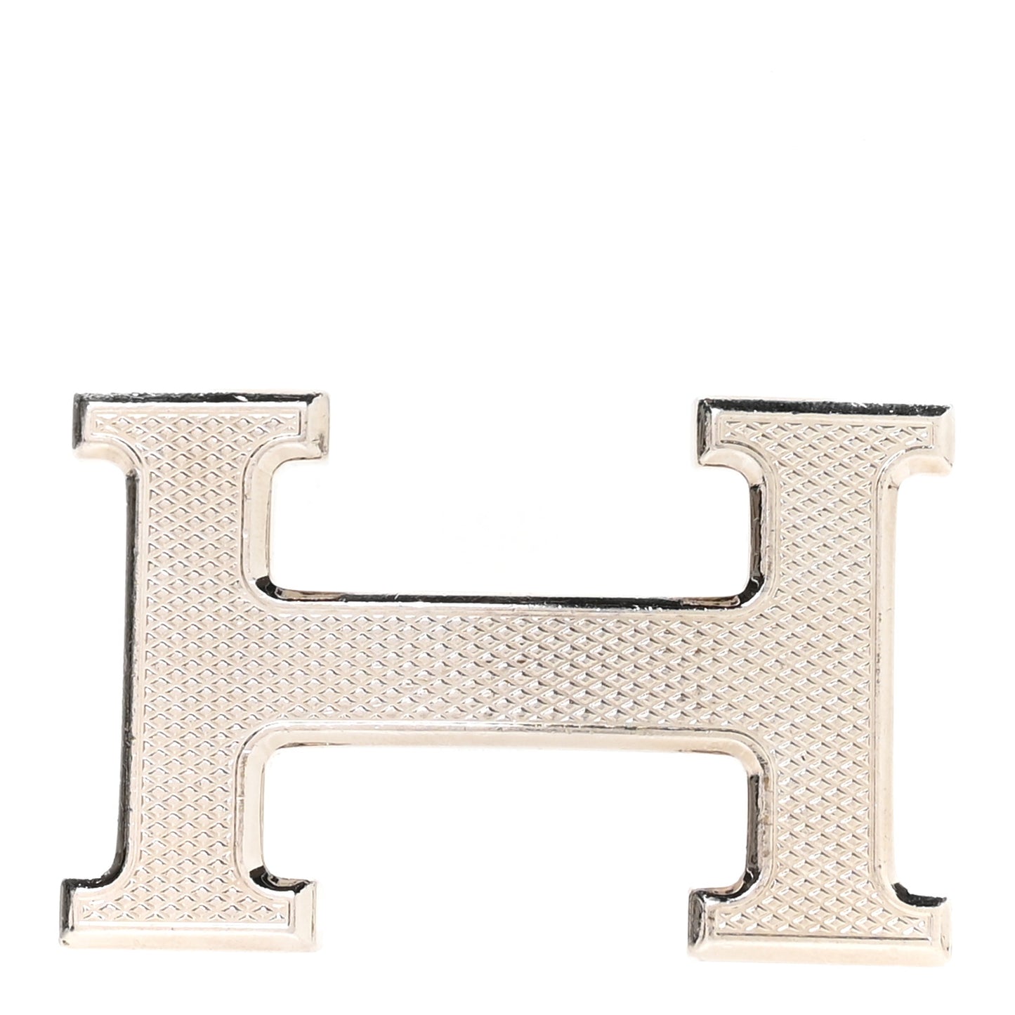 Palladium Guilloche 32mm H Belt Buckle