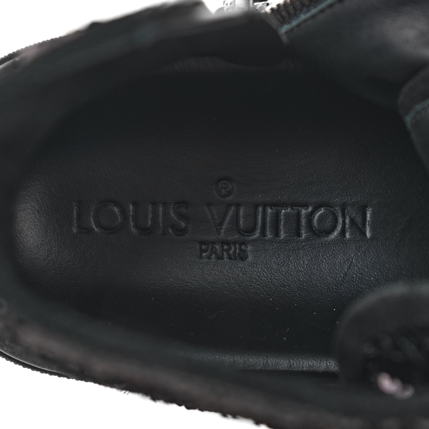 Louis Vuitton Suede Sequin High Top Sneakers 37.5 Black 7 of 8