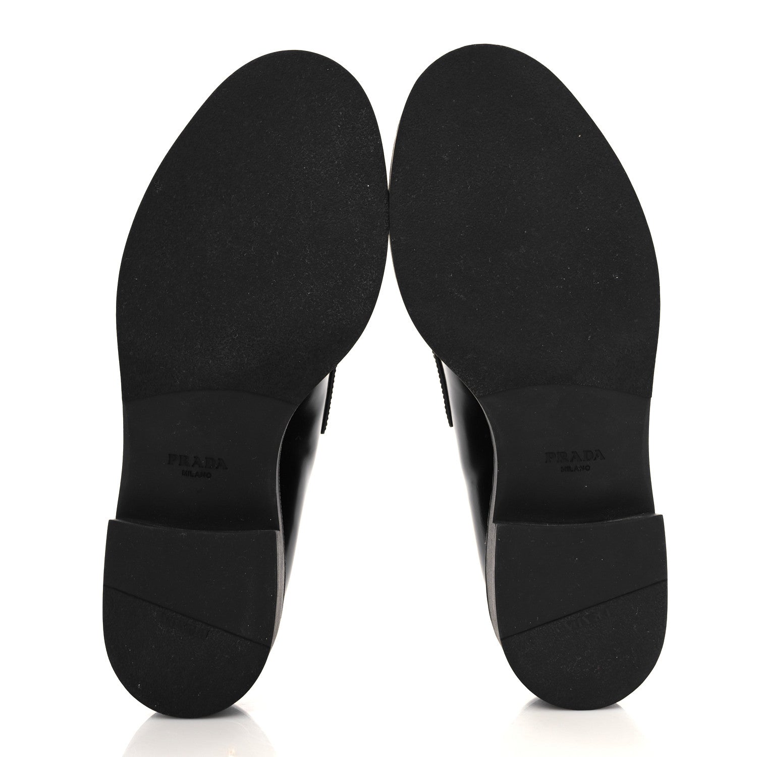 Prada Spazzolato Metal Triangle Logo 50mm Loafers 39 Black 5 of 12