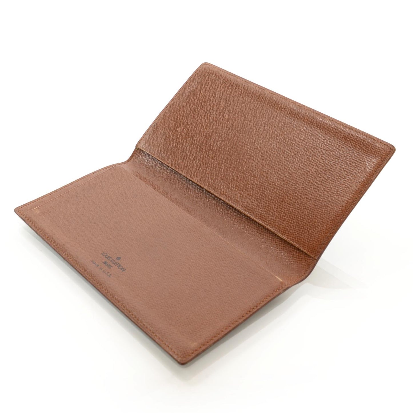 Monogram Simple Checkbook Holder Wallet