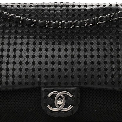 Chanel Perforated Lambskin Jumbo Easy Flap Black 8 of 14