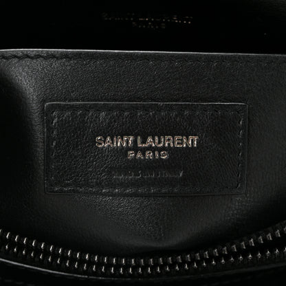 Saint Laurent Calfskin Y Quilted Monogram Monochrome Small Loulou Chain Satchel Black 6 of 10
