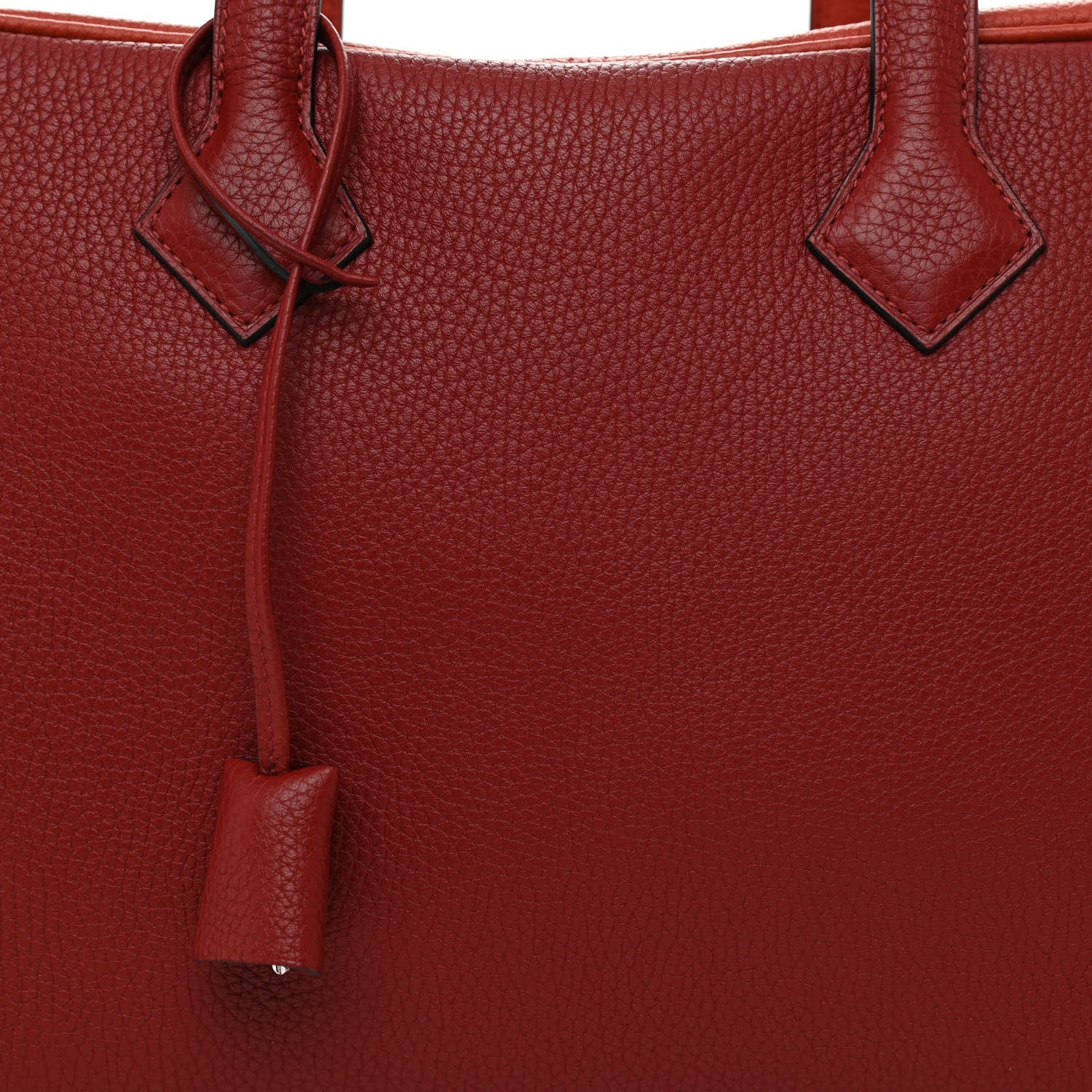 Hermes Taurillon Clemence Bi-Color Victoria II 35 Rouge H Brique 8 of 11