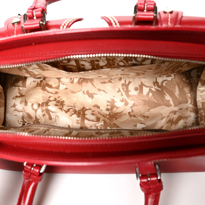 Christian Dior Calfskin Frame Pocket Satchel Red 5 of 14
