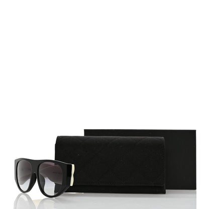 Chanel Acetate Quilted CC Pilot Sunglasses 71465 White Black 8 of 8