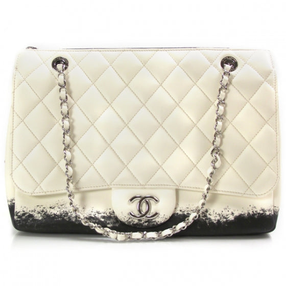 Chanel Lambskin Blizzard Zip Top Flap 1 of 13