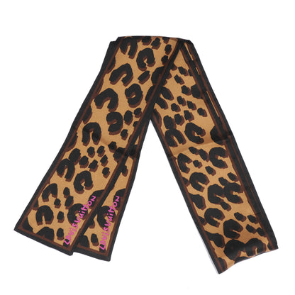 Louis Vuitton Silk Leopard Bandeau Scarf Marron 1 of 4