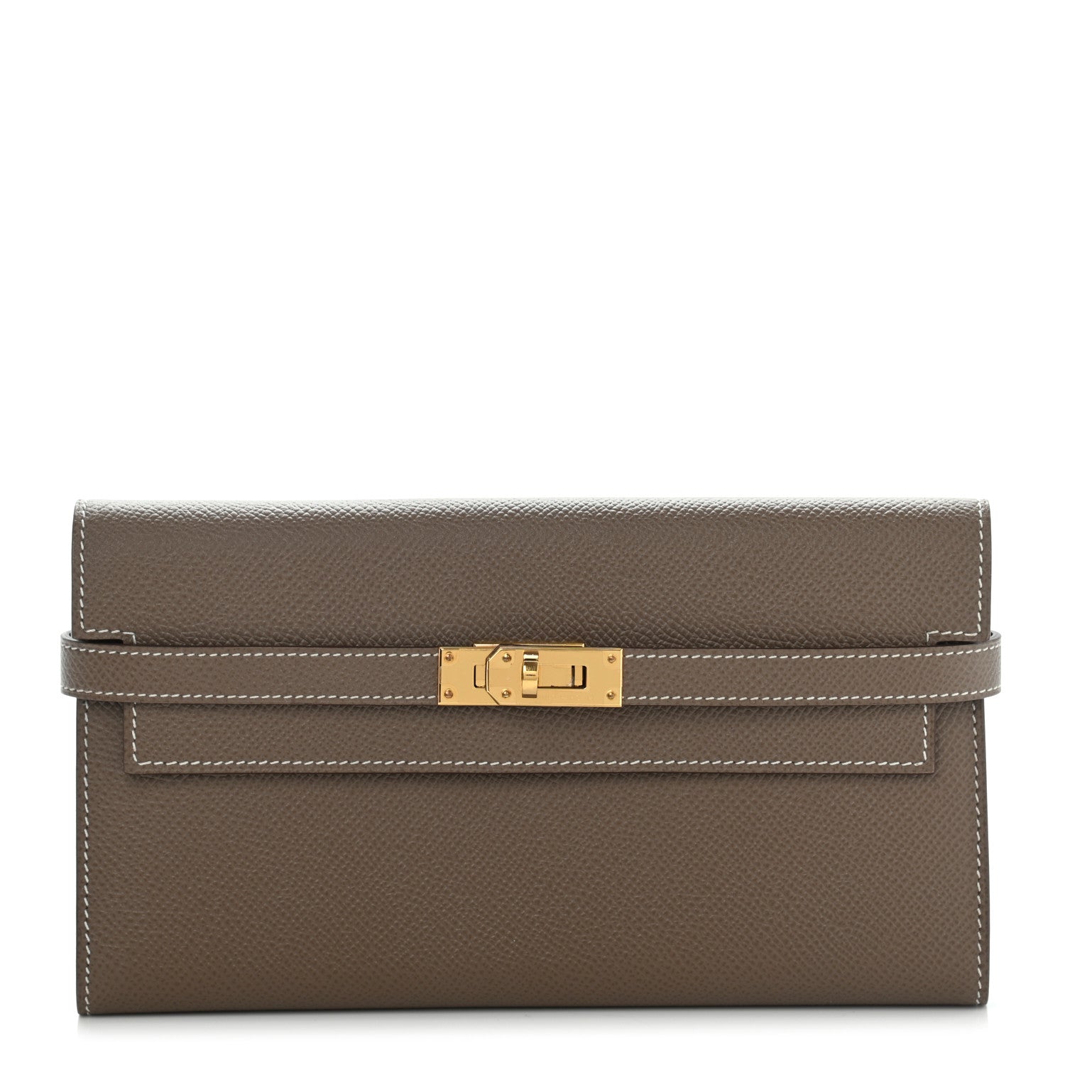 Hermes Epsom Kelly Longue Wallet Etoupe 1 of 9