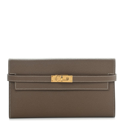 Hermes Epsom Kelly Longue Wallet Etoupe 1 of 9