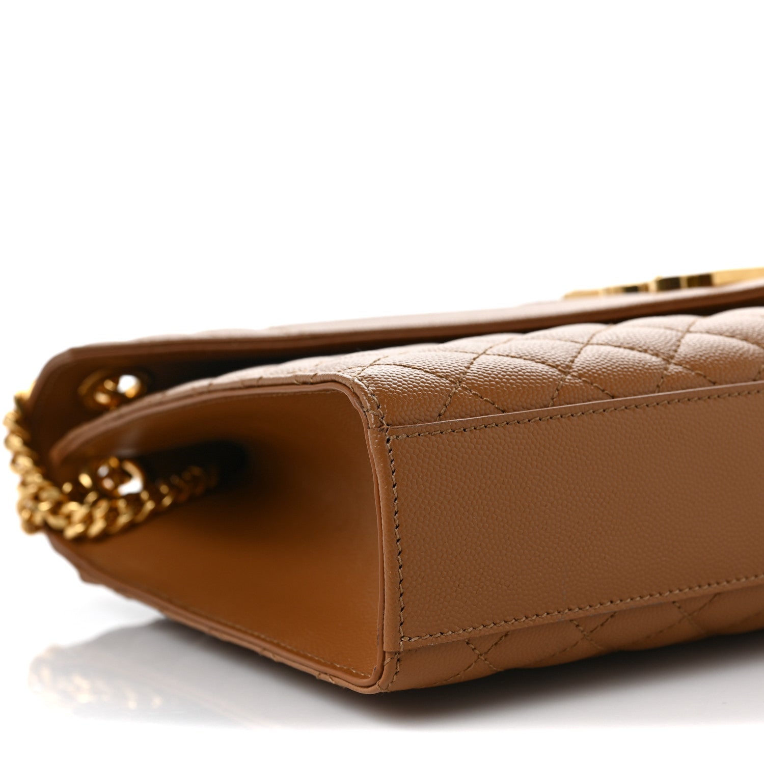 Saint Laurent Grain De Poudre Textured Mixed Matelasse Triquilt Large Monogram Satchel Naturel 7 of 8