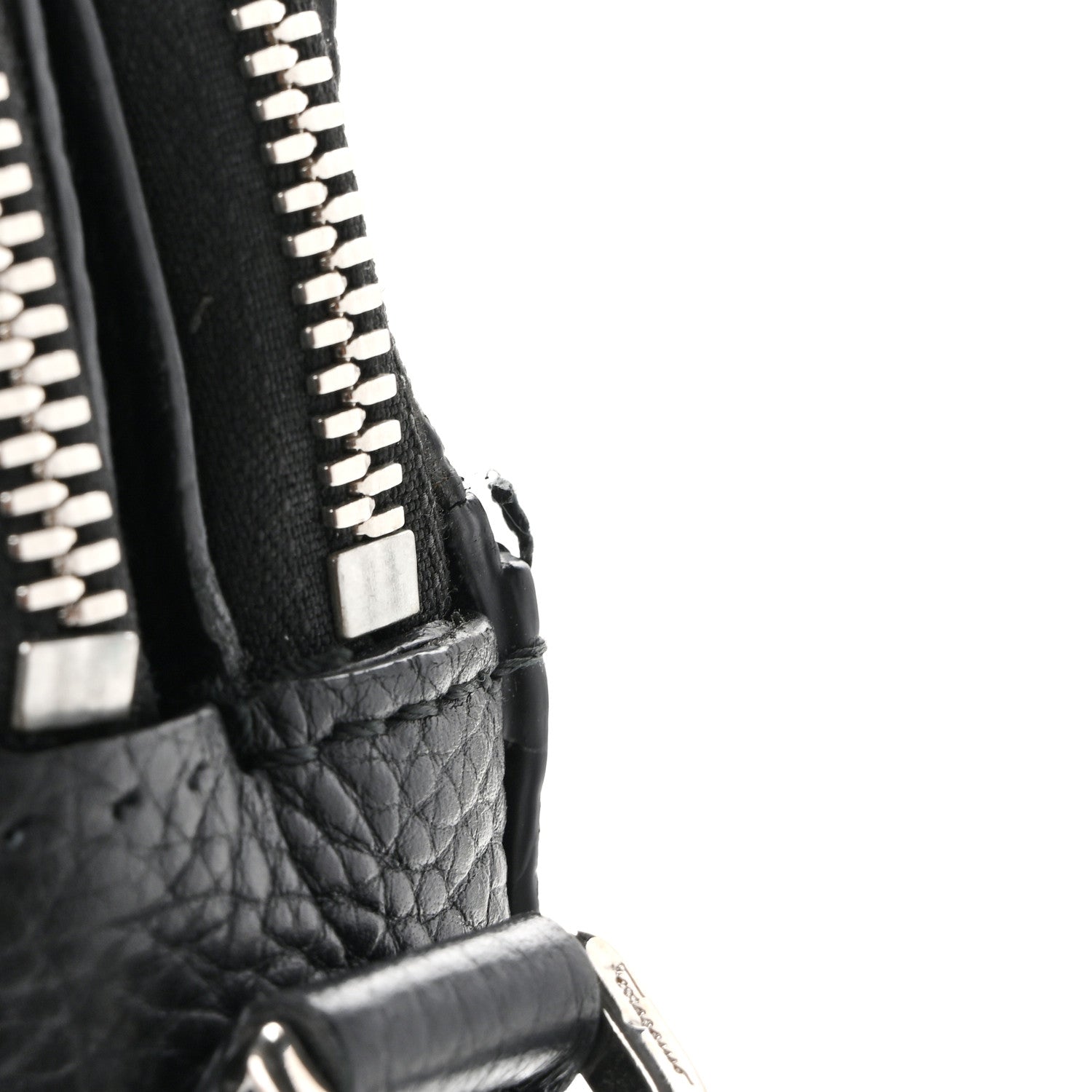 Salvatore Ferragamo Calfskin Studded Firenze Briefcase Black 16 of 18