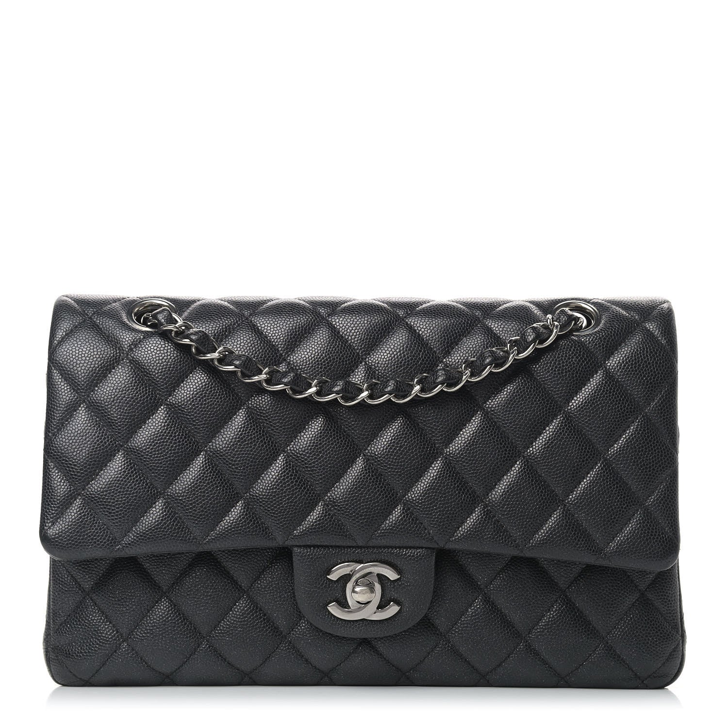 Chanel Iridescent Caviar Quilted Medium Double Flap Black 1 of 13