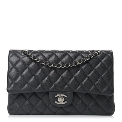 Chanel Iridescent Caviar Quilted Medium Double Flap Black 1 of 13