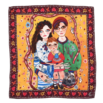 Gucci Silk Unskilled Worker Square Scarf Multicolor 1 of 7