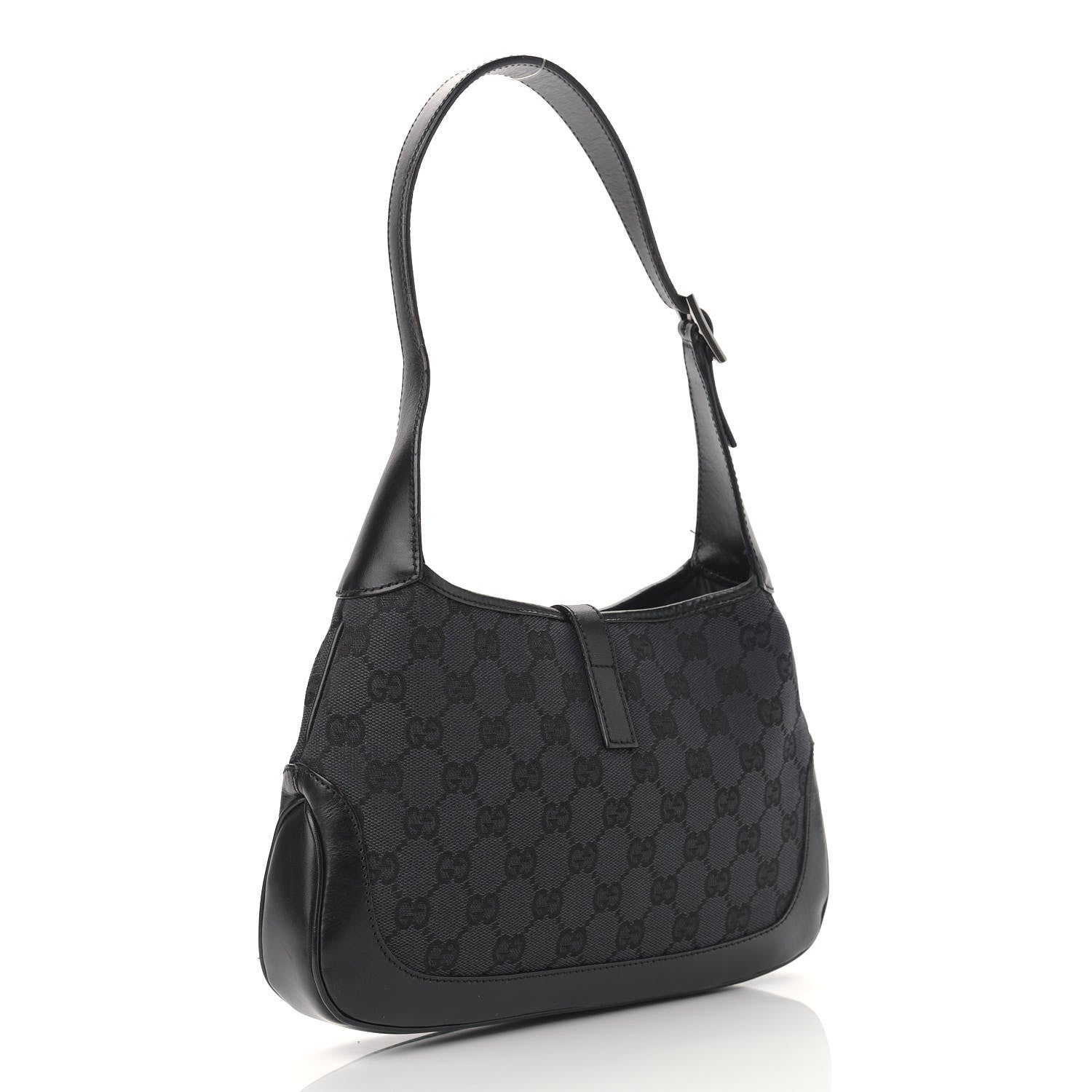 Gucci Monogram Small Jackie O Hobo Black 2 of 13