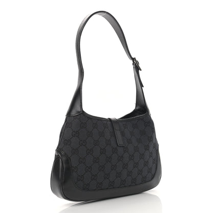 Gucci Monogram Small Jackie O Hobo Black 2 of 13