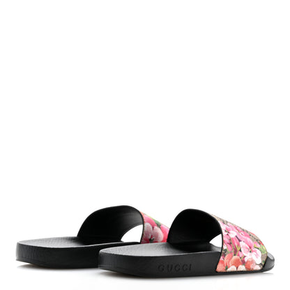 Gucci GG Supreme Monogram Blooms Slide Sandals 36 Beige Multicolor 5 of 11