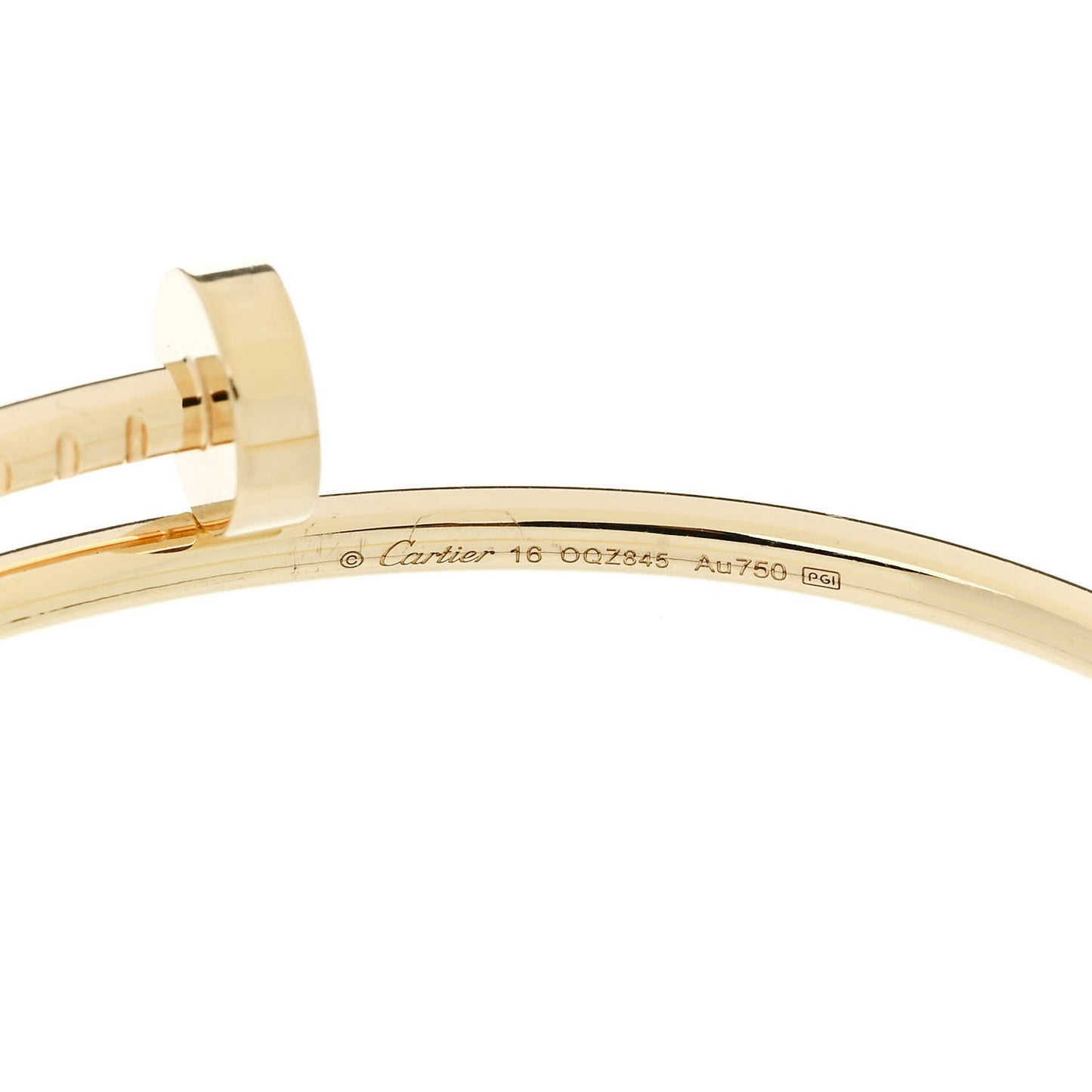18K Yellow Gold Small Juste Un Clou Bracelet 16