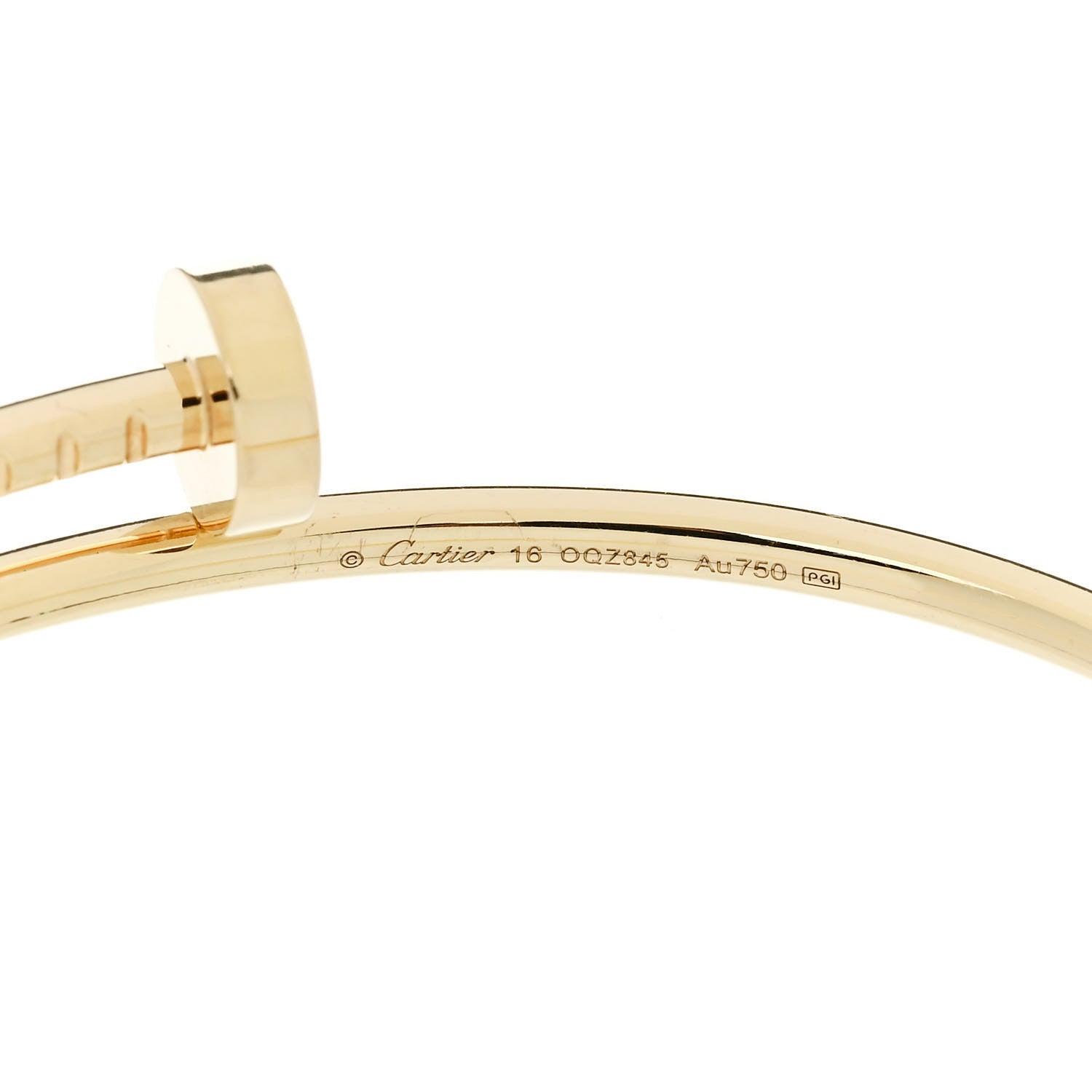 Cartier 18K Yellow Gold Small Juste Un Clou Bracelet 16 5 of 6