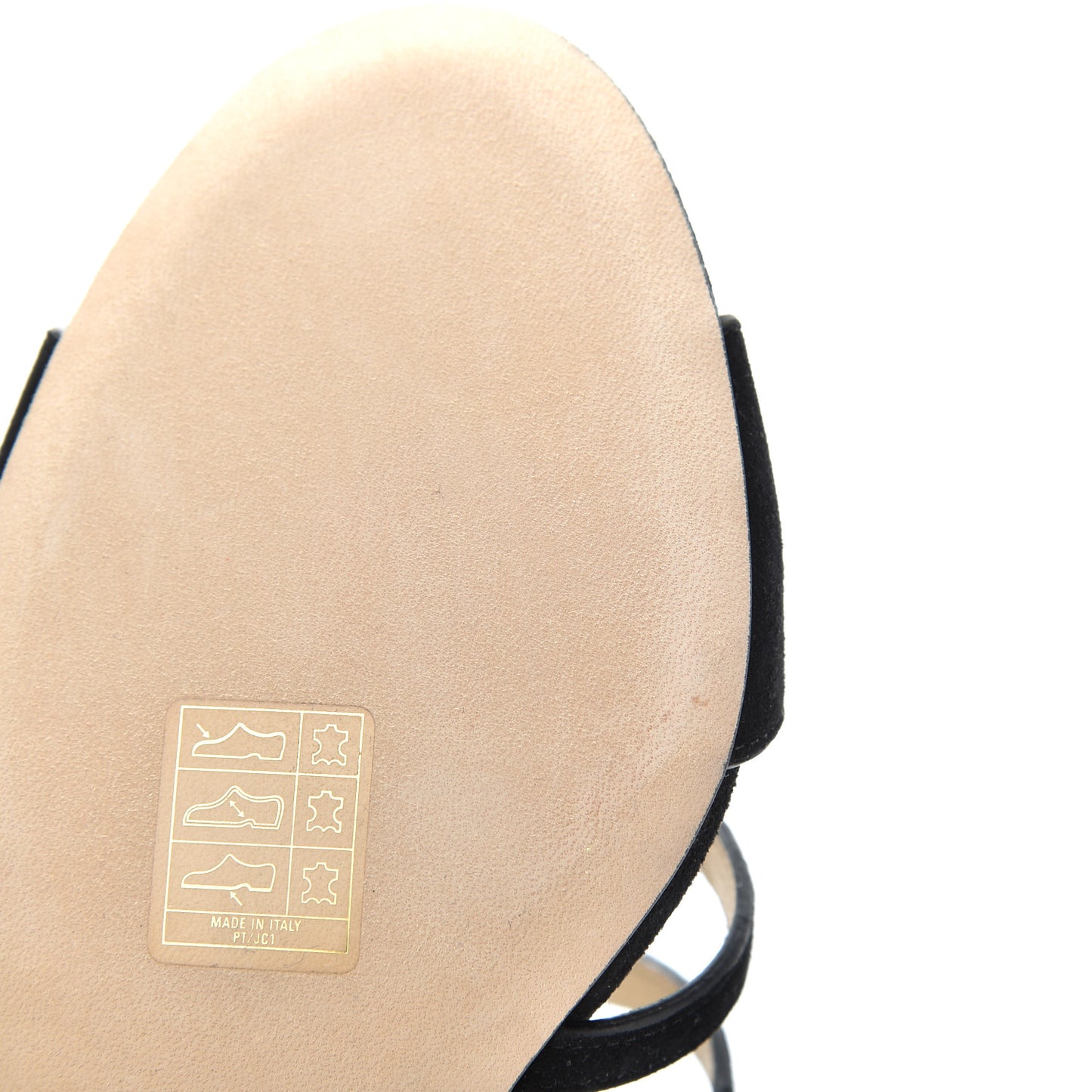 Suede Ren 35 Sandals 36 Black