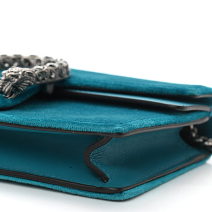 Gucci Velvet Super Mini Dionysus Shoulder Bag Pavone Cyan 9 of 9