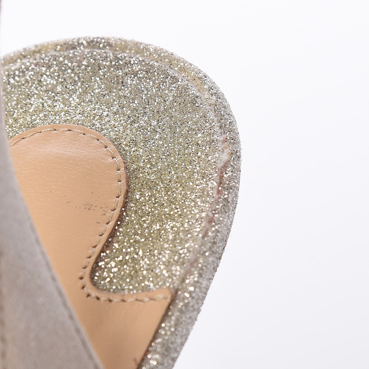 Christian Louboutin Suede Glitter Almine Glitter 100 Pumps 37 Colombe Ivory 8 of 10