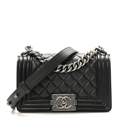 Chanel Lambskin Quilted Small Boy Flap Black 1 of 9