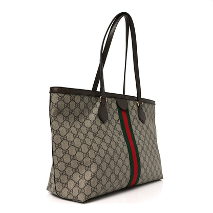 Gucci GG Supreme Monogram Medium Ophidia Shopping Tote Brown 3 of 12