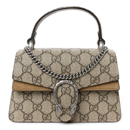 Gucci GG Supreme Monogram Mini Dionysus Top Handle Bag Taupe 1 of 9