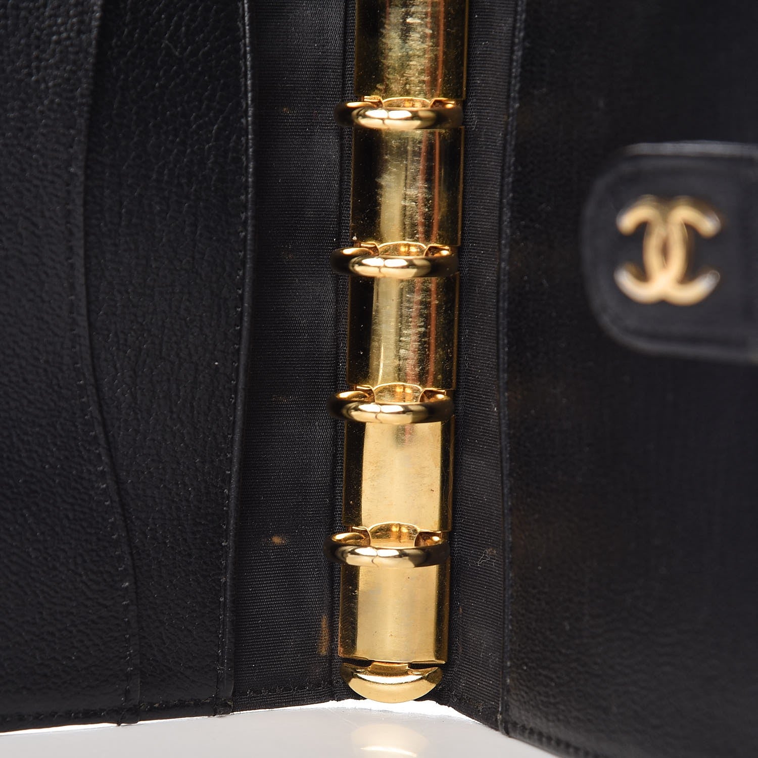 Chanel Goatskin Small Ring Agenda Planner Black 8 of 9