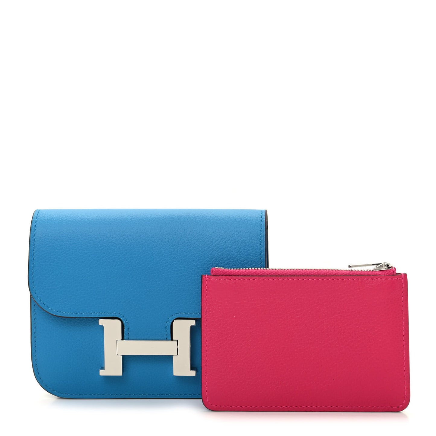 Evercolor Bi-Color Constance Slim Wallet Bleu Frida Rose Mexico