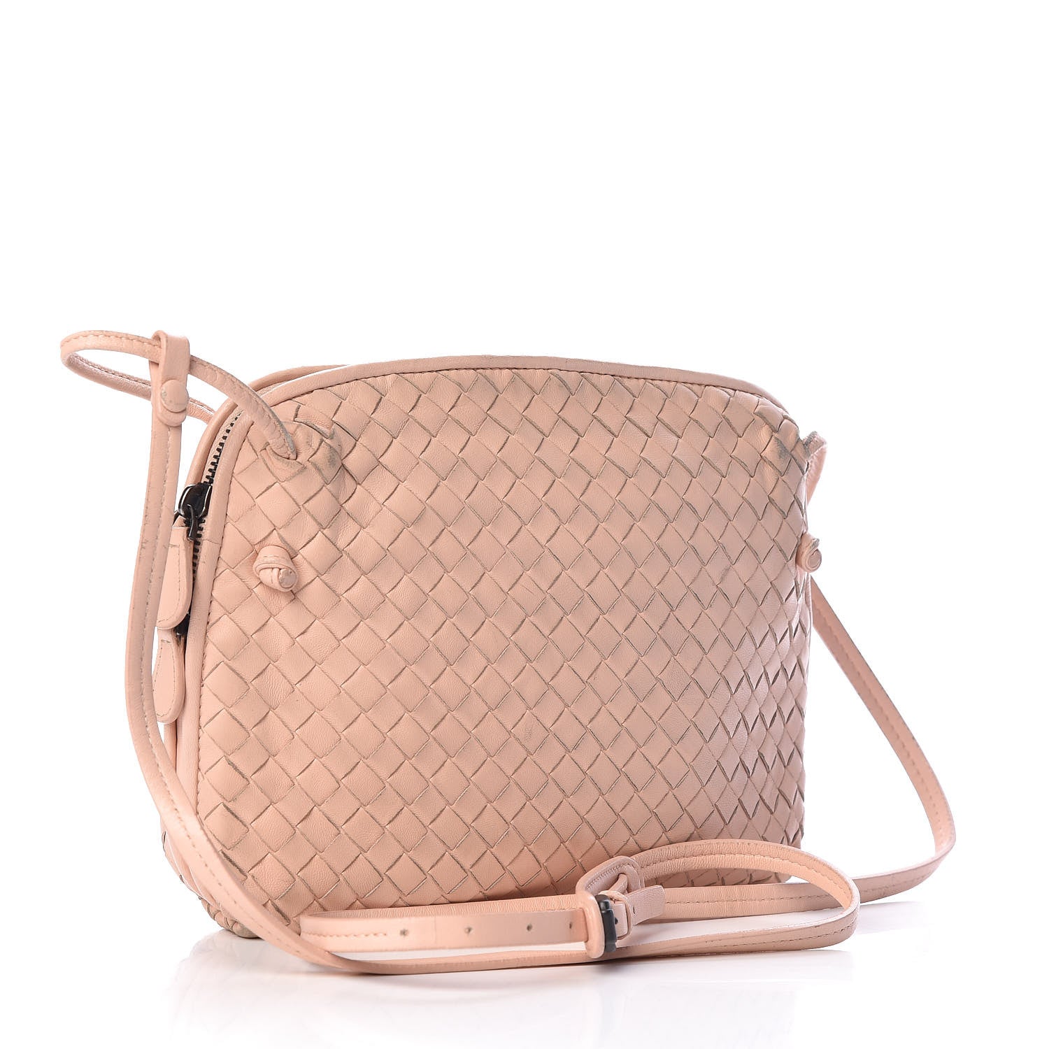 Bottega Veneta Nappa Intrecciato Pillow Crossbody Messenger Flamingo 3 of 17