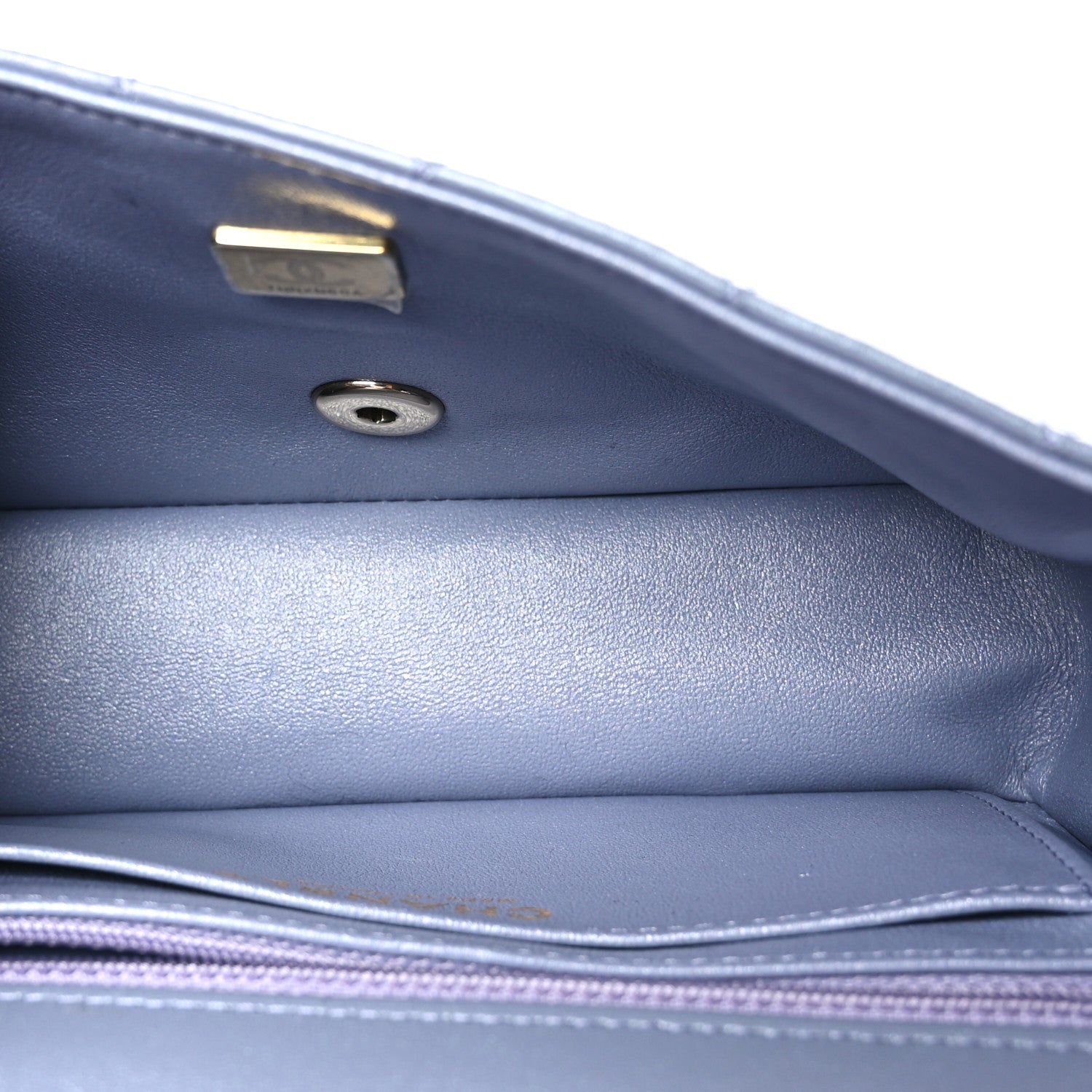 Chanel Iridescent Lambskin Quilted Mini Rectangular Flap Light Purple 5 of 11