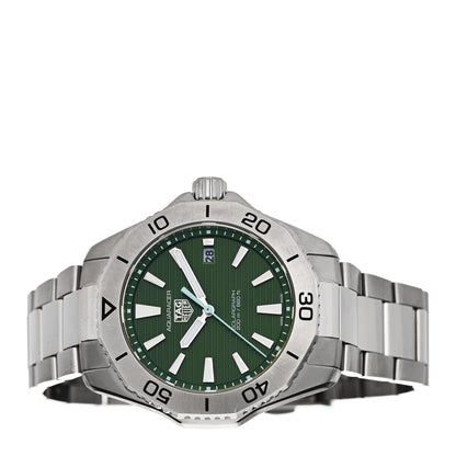 Tag Heuer Stainless Steel 40mm Aquaracer Professional 200 Solargraph Automatic Watch Green WBP1115 2 of 5