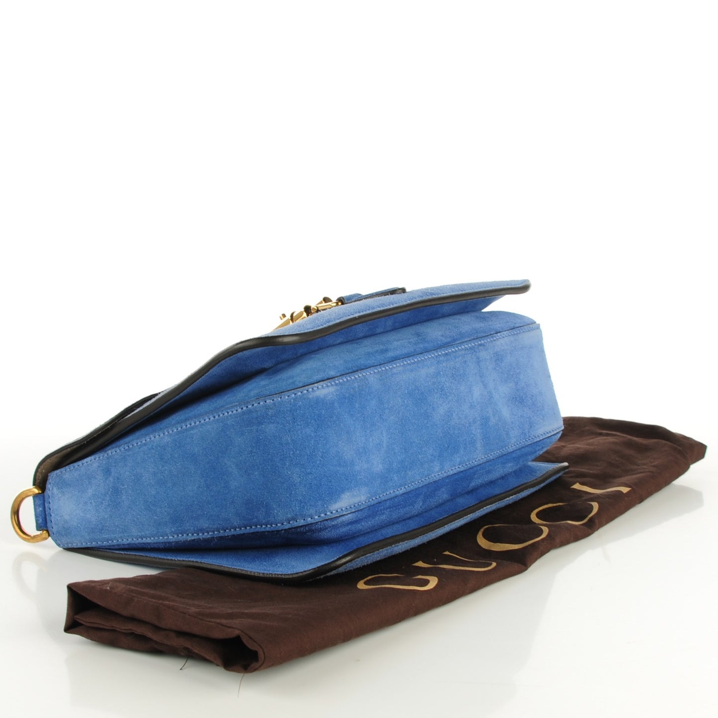 Soft Suede Small Jackie Shoulder Bag Cerulean Blue
