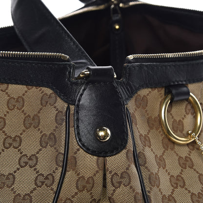 Gucci Monogram Medium Sukey Hobo Black 10 of 13