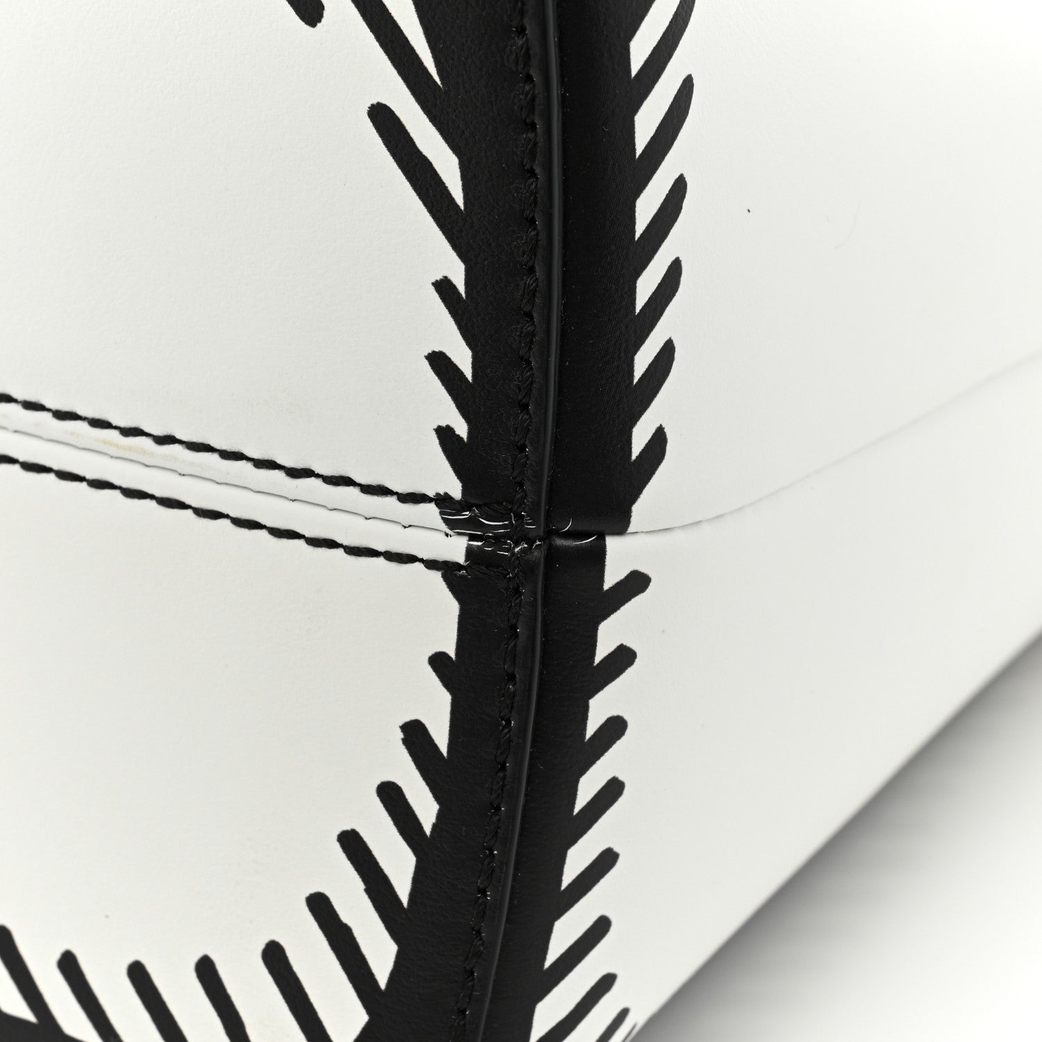 Fendi X JOSHUA VIDES Vitello Century Logo Medium By The Way Boston Bag White Black 15 of 17
