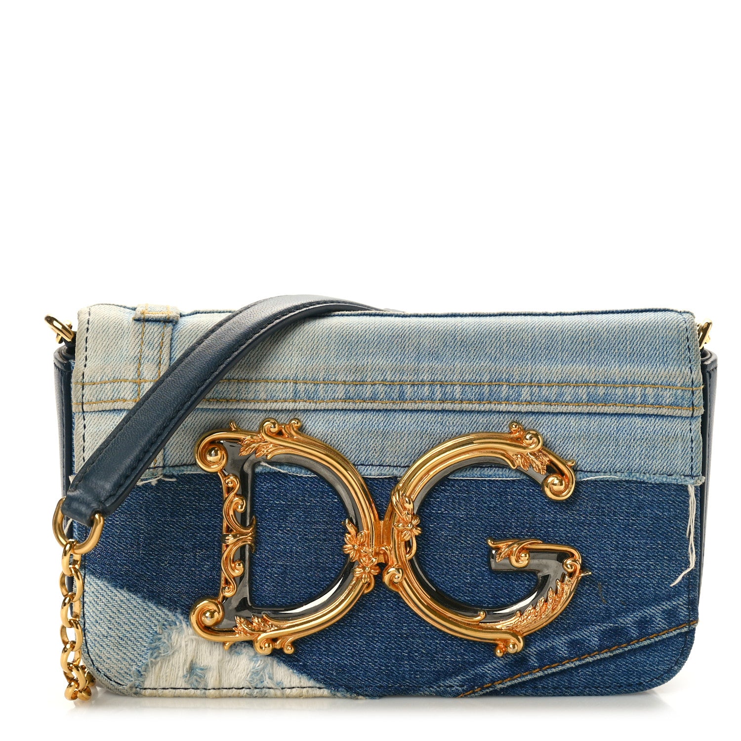 Dolce & Gabbana Denim DG Girls Shoulder Bag Blue 1 of 10