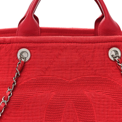 Chanel Canvas Large Double Face Shopping Tote Red 8 of 12