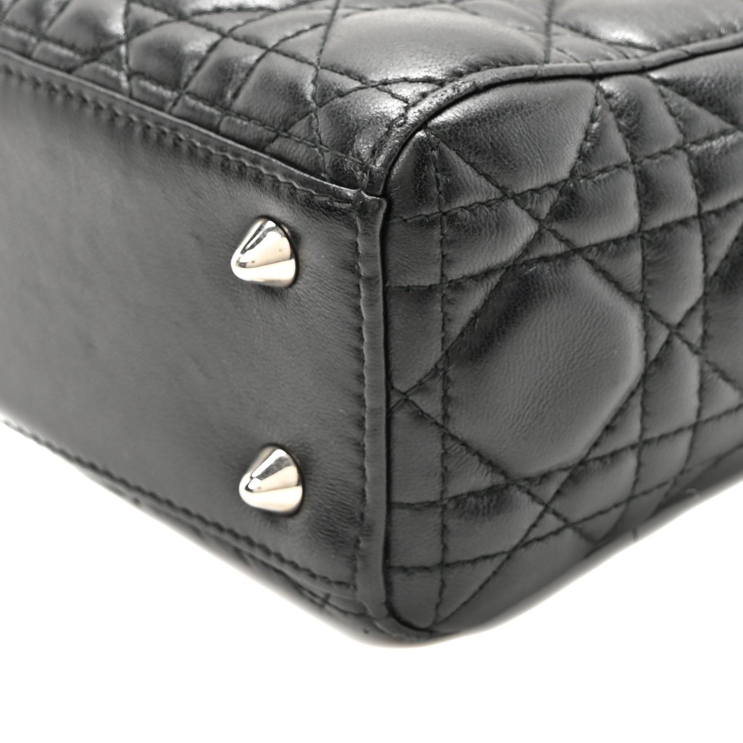Lambskin Cannage Small Lucky Badges My Lady Dior Black