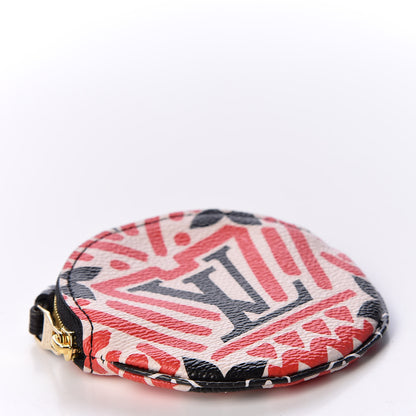 Louis Vuitton Monogram Giant Crafty Round Coin Purse Creme Rouge 3 of 6