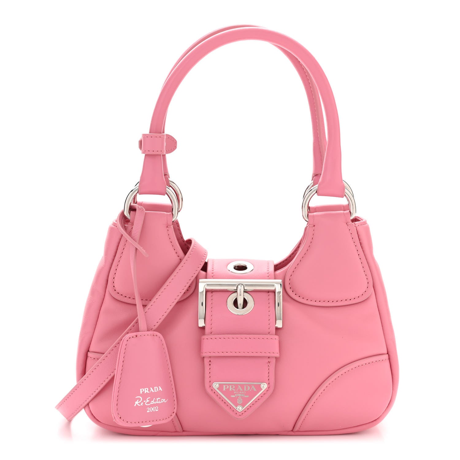 Prada Nappa Soft Padded Re-Edition 2002 Moon Bag Geranio 1 of 10