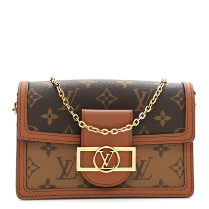 Louis Vuitton Reverse Monogram Dauphine Chain Wallet 1 of 10