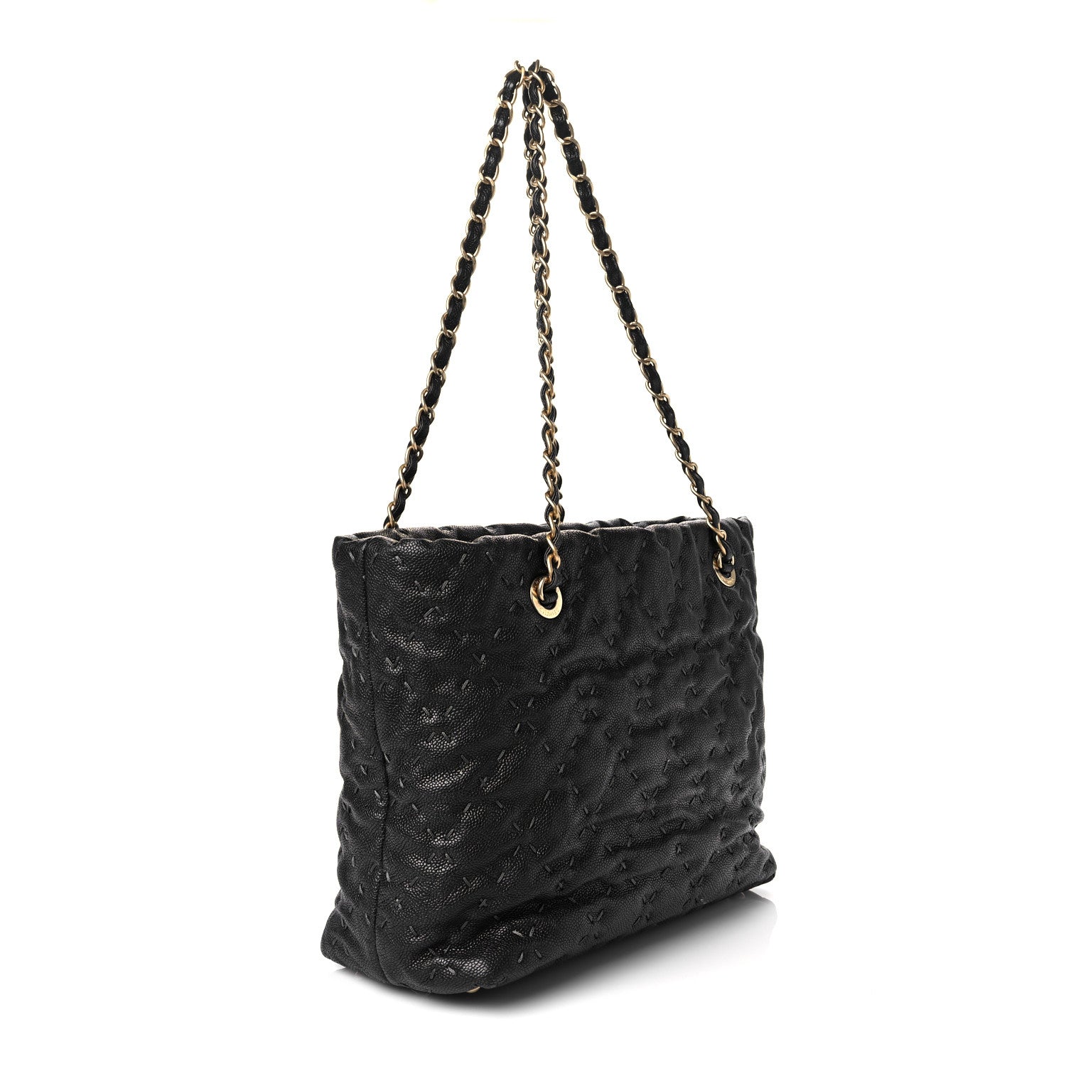 Chanel Caviar Stitched Tote Black 3 of 13
