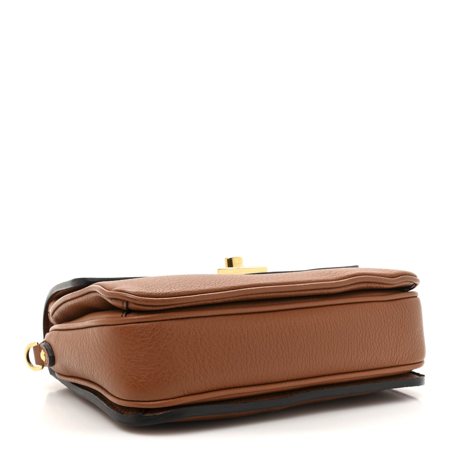 Grained Calfskin Lockme Oxford Cognac