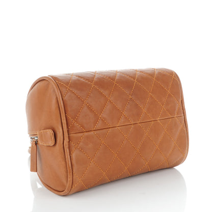Chanel Calfskin Quilted Small Bowler Brown 4 of 7