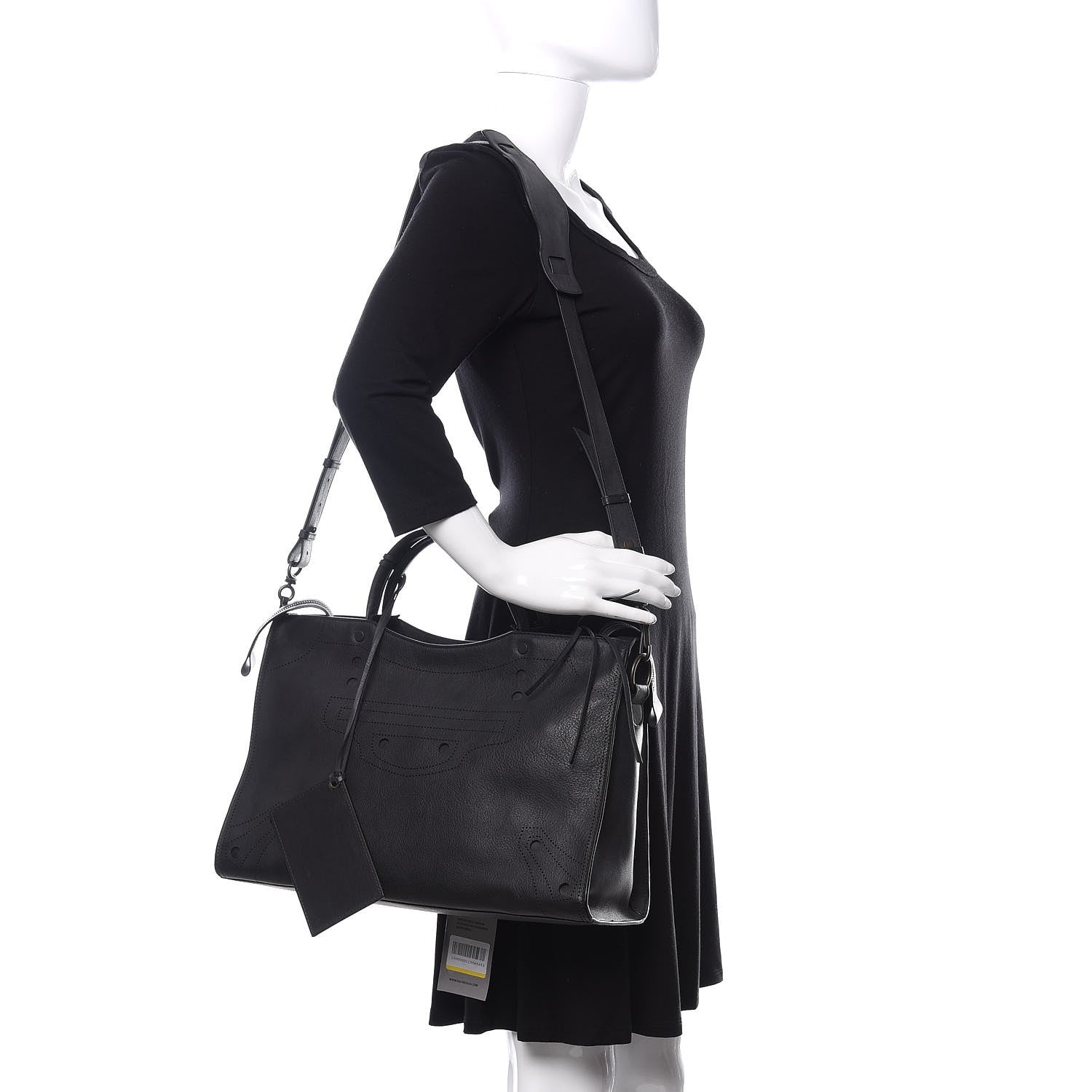 Balenciaga Veau Soyeux Perforated Blackout Hardware City Black 2 of 11